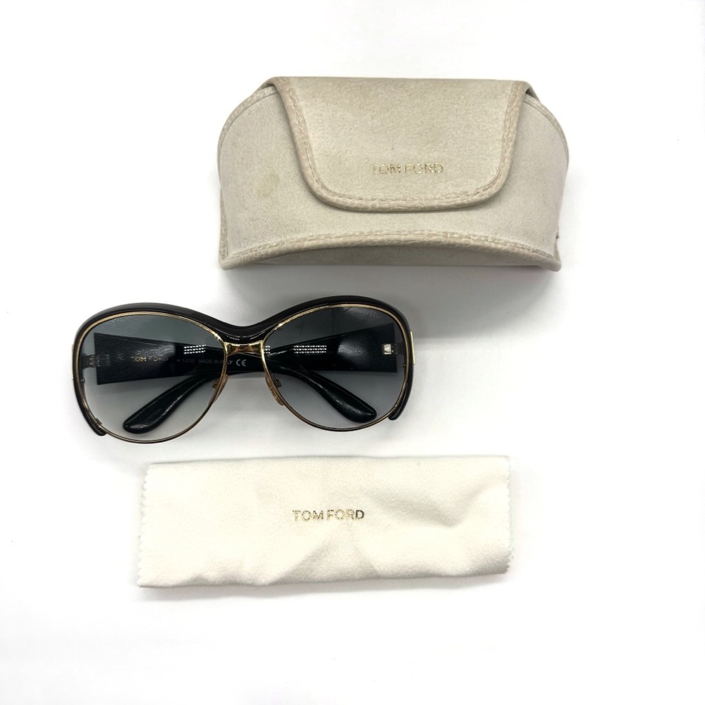 Tom‎ Ford Dominique Sunglasses Black & Gold